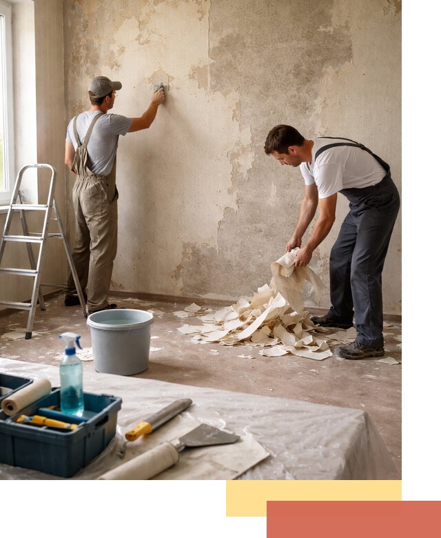 Снятие старых обоев в Ивантеевке быстро и качественно