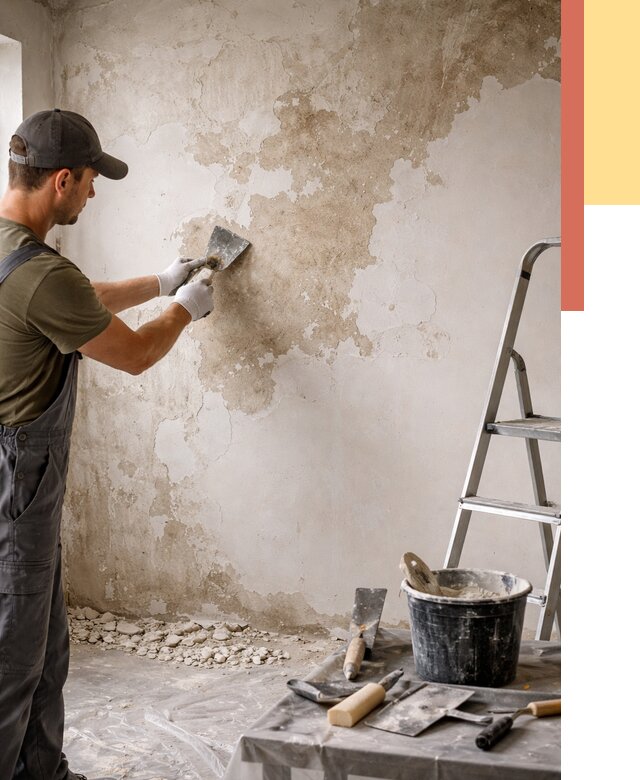 Снятие старой шпаклевки в Ивантеевке от 1903 руб. — быстро и недорого | ОТДЕЛОЧНИК-Внт