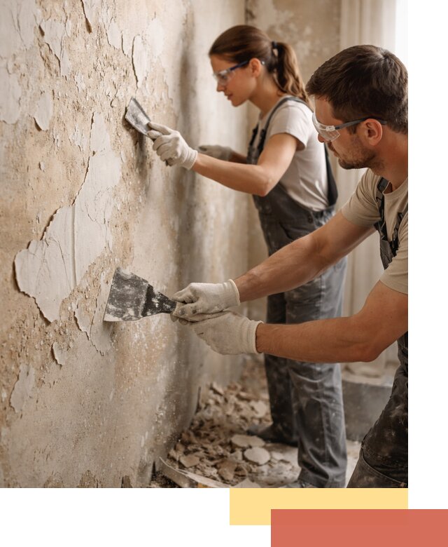 Снятие старой шпаклевки и подготовка поверхностей в Ивантеевке