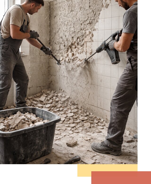 Демонтаж плитки со стен в Ивантеевке быстро и аккуратно