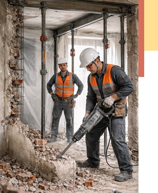 Снос несущих стен в Ивантеевке от 10544 руб. — демонтаж несущей стены под ключ | ОТДЕЛОЧНИК-Внт