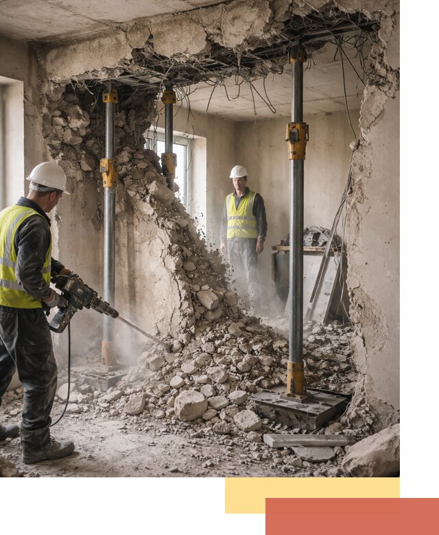 Снос несущих стен в Ивантеевке с гарантией безопасности и качества