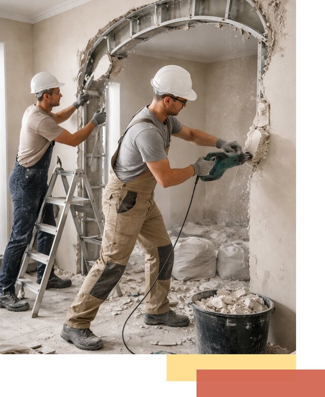 Демонтаж гипсокартонной арки в Ивантеевке быстро и аккуратно