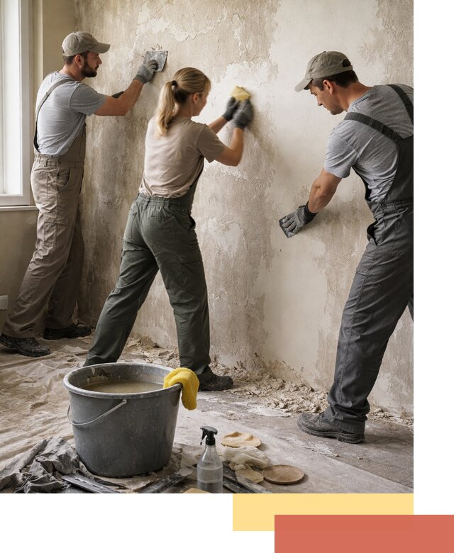 Очистка стен от клея и грунтовки в Ивантеевке качественно и быстро