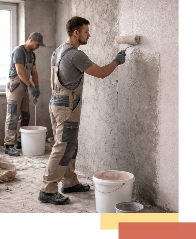 Нанесение бетоноконтакта на стены в Ивантеевке для последующей отделки