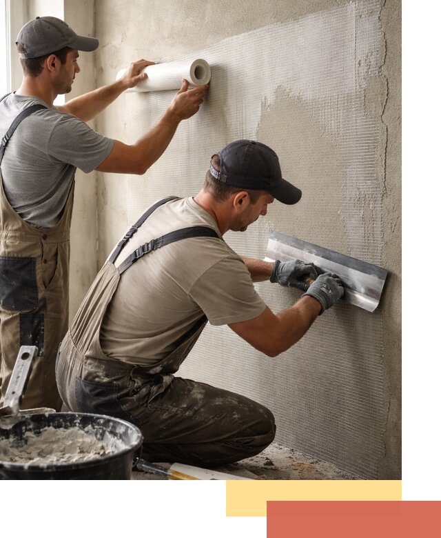 Армирование стен стеклосеткой в Ивантеевке для прочной отделки