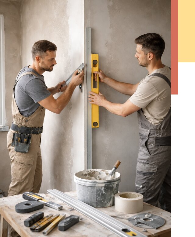 Выведение углов стен в Ивантеевке от 1903 руб. быстро и недорого | ОТДЕЛОЧНИК-Внт