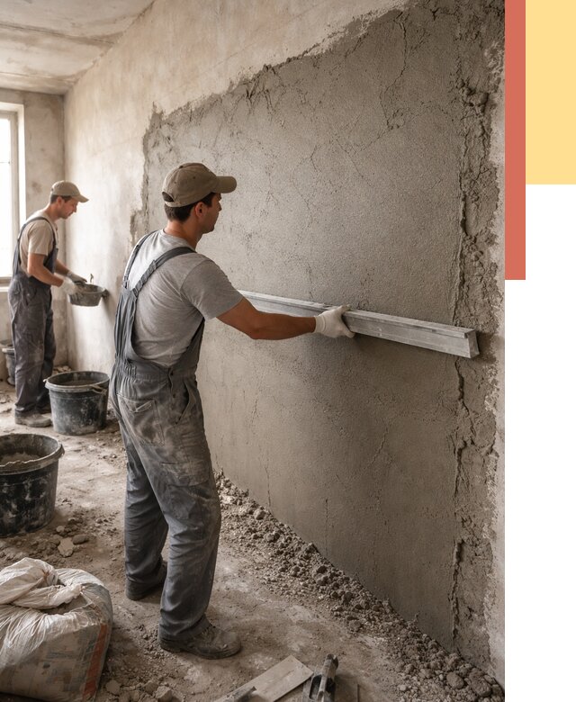 Цементная штукатурка стен в Ивантеевке от 4629 руб/м2 — быстро и недорого | ОТДЕЛОЧНИК-Внт