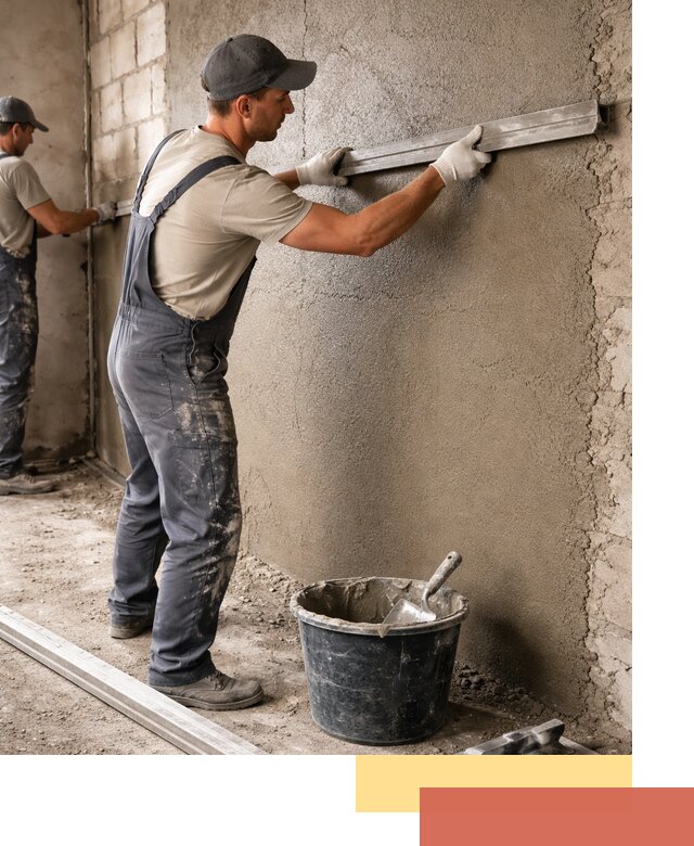 Штукатурка стен цементно-песчаная в Ивантеевке профессионально