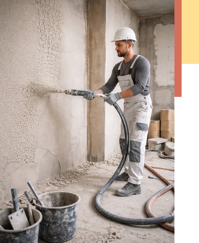 Машинная штукатурка стен в Ивантеевке под ключ от 6687 руб./м2 | ОТДЕЛОЧНИК-Внт