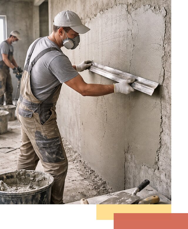 Штукатурка бетонных стен в Ивантеевке качественно и долговечно