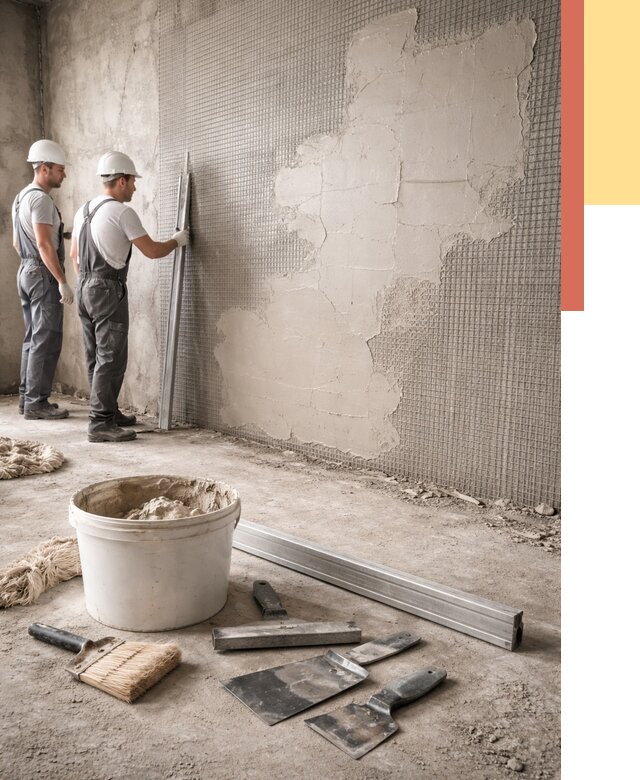 Штукатурка стен по сетке в Ивантеевке от 5658 руб./м2 — быстро и недорого | ОТДЕЛОЧНИК-Внт