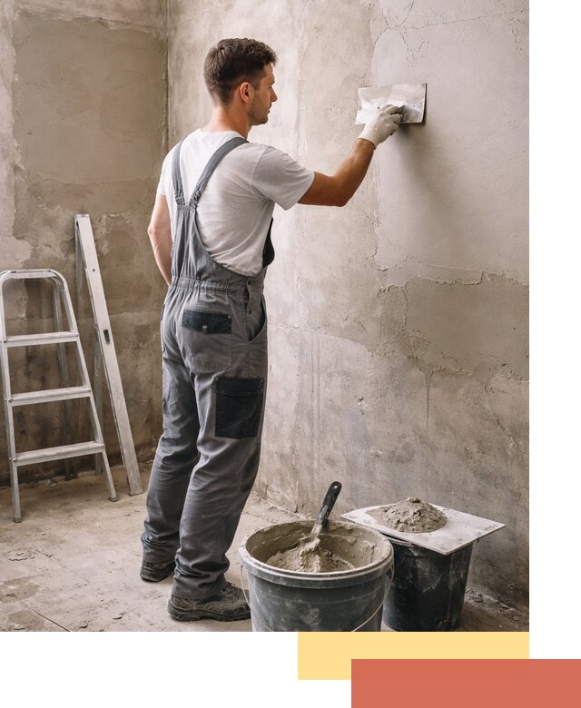 Штукатурка стен в ванной под ключ в Ивантеевке