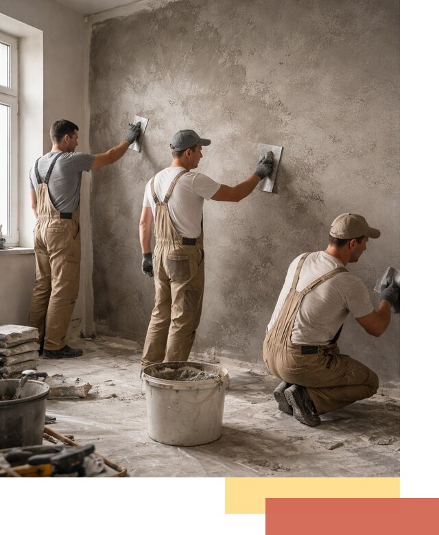 Декоративная штукатурка под бетон в Ивантеевке для стен и потолков