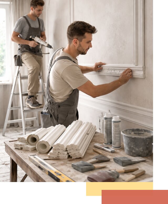 Монтаж лепнины на стены в Ивантеевке профессионально и качественно