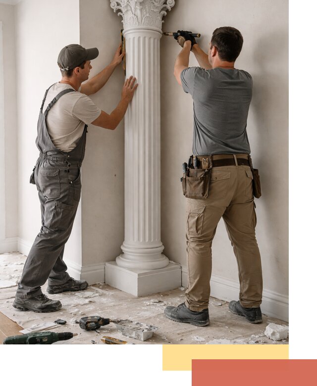 Установка декоративных колонн в Ивантеевке под ключ