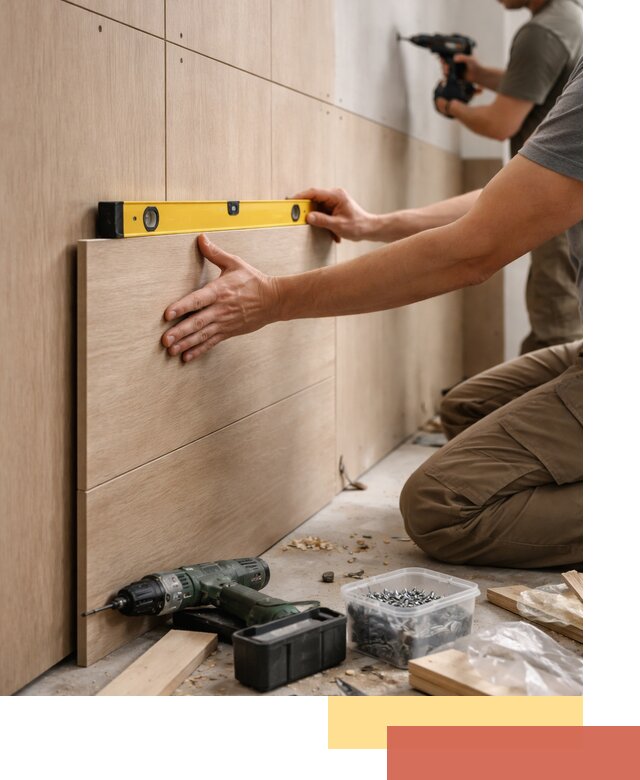 Профессиональный монтаж МДФ панелей на стены в Ивантеевке