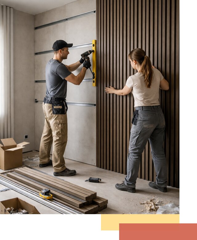 Монтаж реечных панелей на стены в Ивантеевке