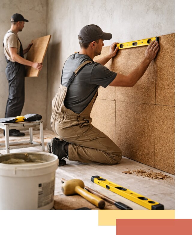 Монтаж пробковых панелей на стены в Ивантеевке быстро и качественно