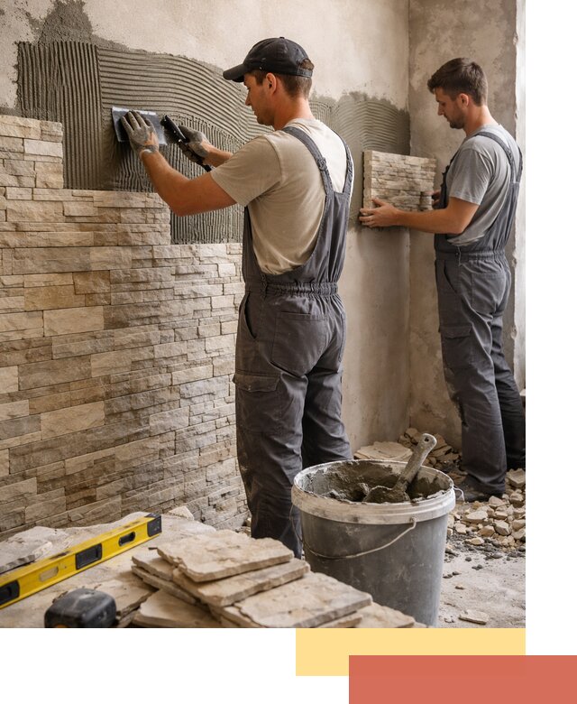 Монтаж искусственного камня в Ивантеевке — облицовка стен и фасадов