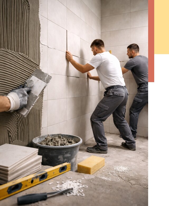 Укладка плитки на стены в Ивантеевке от 874 руб. — качественно и недорого | ОТДЕЛОЧНИК-Внт