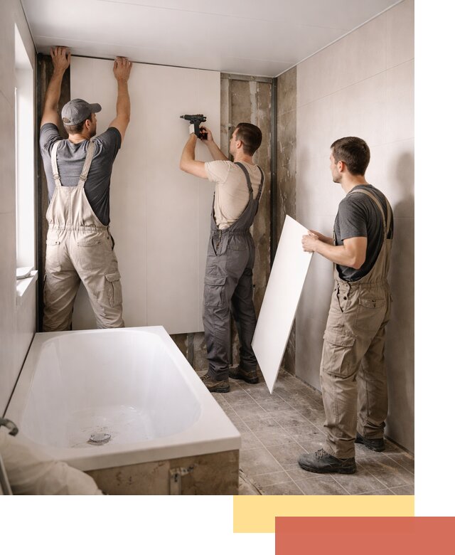 Отделка ванной панели ПВХ профессионально в Ивантеевке