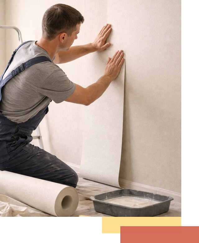 Поклейка флизелиновых обоев в Ивантеевке качественно и быстро