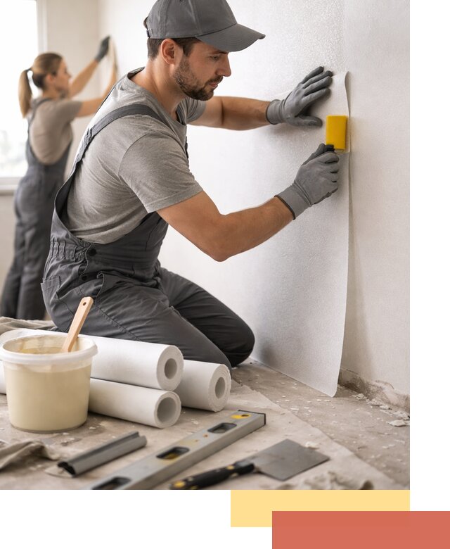 Поклейка стеклообоев профессионально в Ивантеевке