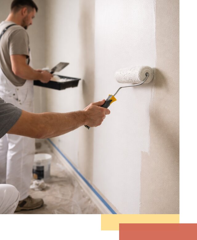 Покраска стен акриловой краской профессионально в Ивантеевке