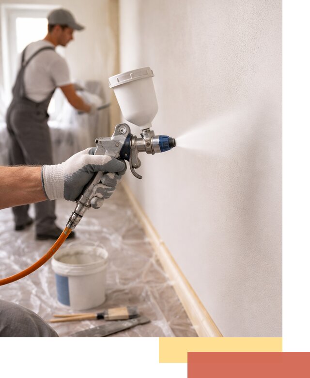 Покраска стен краскопультом в Ивантеевке быстро и качественно