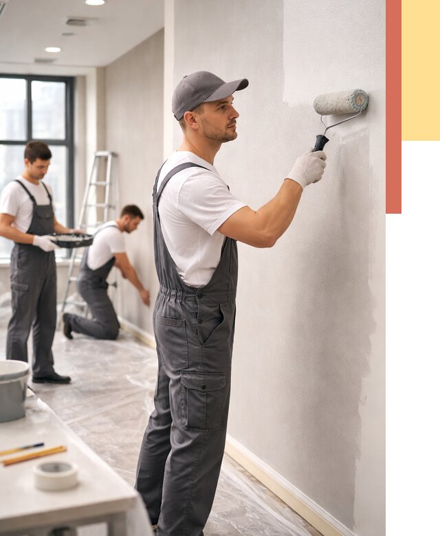 Покраска стен в офисе в Ивантеевке от 8744 руб. — быстро и недорого | ОТДЕЛОЧНИК-Внт