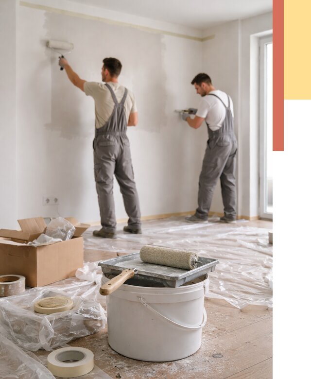 Покраска стен в квартире в Ивантеевке от 2572 руб/м2 — быстро и недорого | ОТДЕЛОЧНИК-Внт