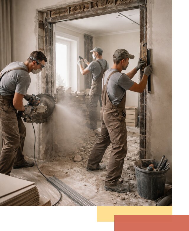 Расширение дверного проема под установку новой двери в Ивантеевке