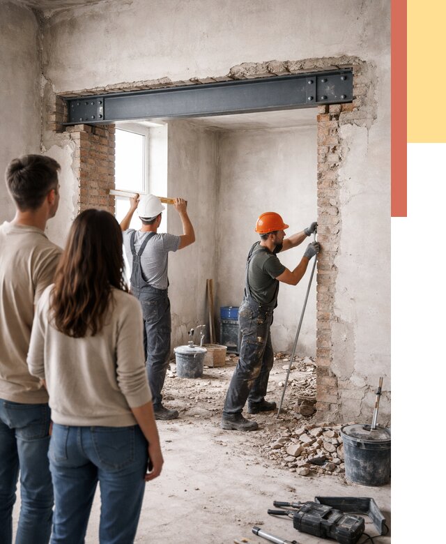 Усиление проема в стене в Ивантеевке от 9773 руб. — усиление дверного проема металлоконструкцией | ОТДЕЛОЧНИК-Внт