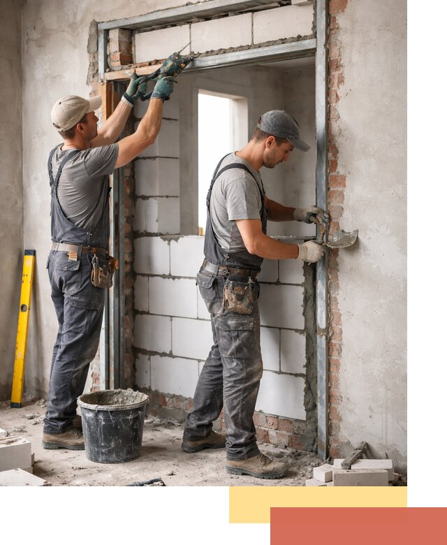 Закладка дверного проема под ключ в Ивантеевке: демонтаж, монтаж, отделка