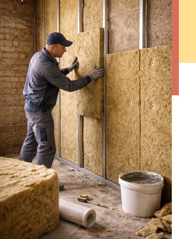 Утепление стен минватой в Ивантеевке от 1389 руб./м2 — недорого и быстро | ОТДЕЛОЧНИК-Внт