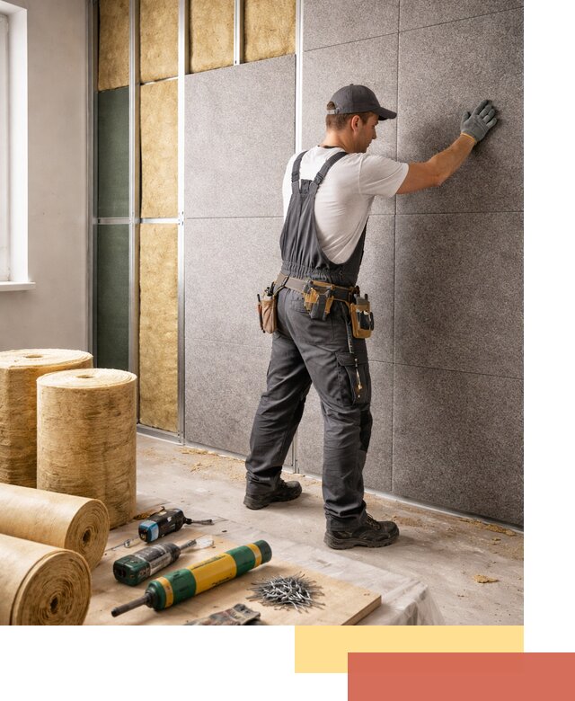 Профессиональная шумоизоляция стен в Ивантеевке для квартиры и офиса