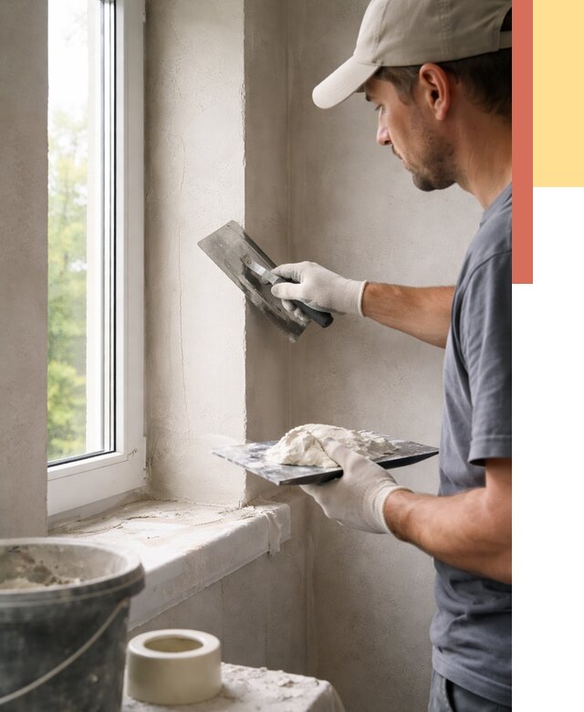 Штукатурка откосов в Ивантеевке от 4629 руб/м² — услуги и выравнивание под ключ | ОТДЕЛОЧНИК-Внт