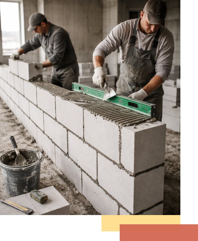 Кладка перегородок из газобетона в Ивантеевке быстро и качественно