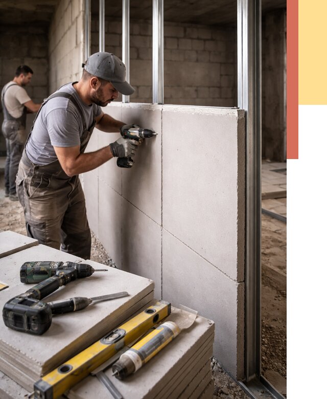 Кладка влагостойких перегородок ПГП в Ивантеевке от 1234 руб. под ключ | ОТДЕЛОЧНИК-Внт