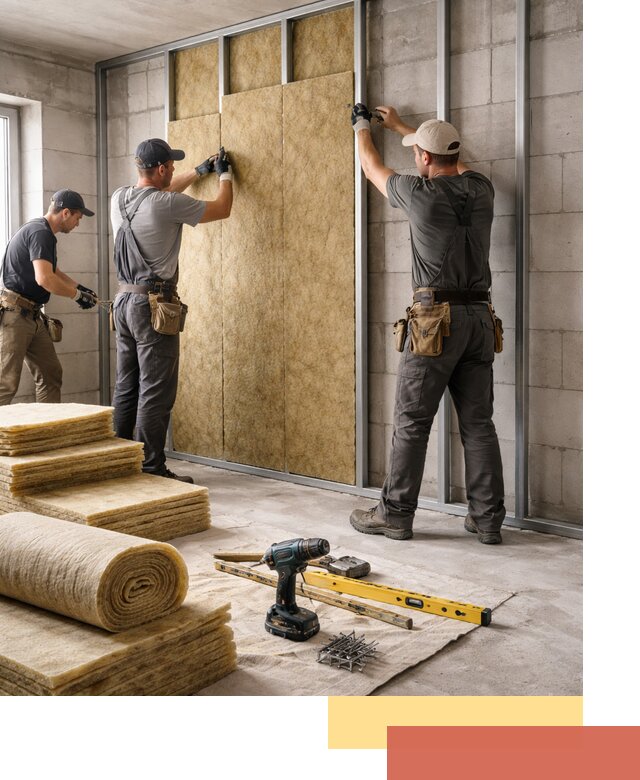 Шумоизоляция перегородок из блоков в Ивантеевке — монтаж и защита шумоизоляцией