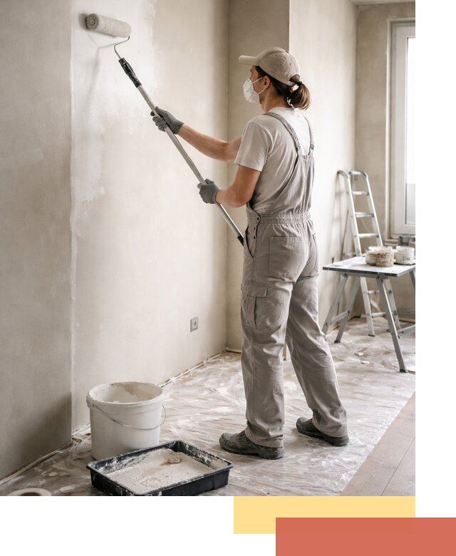 Покраска перегородок из гипсокартона в Ивантеевке качественно и недорого