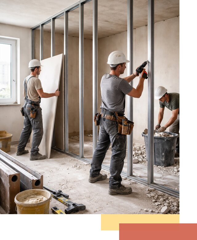 Перенос гипсокартонной перегородки в Ивантеевке профессионально и быстро