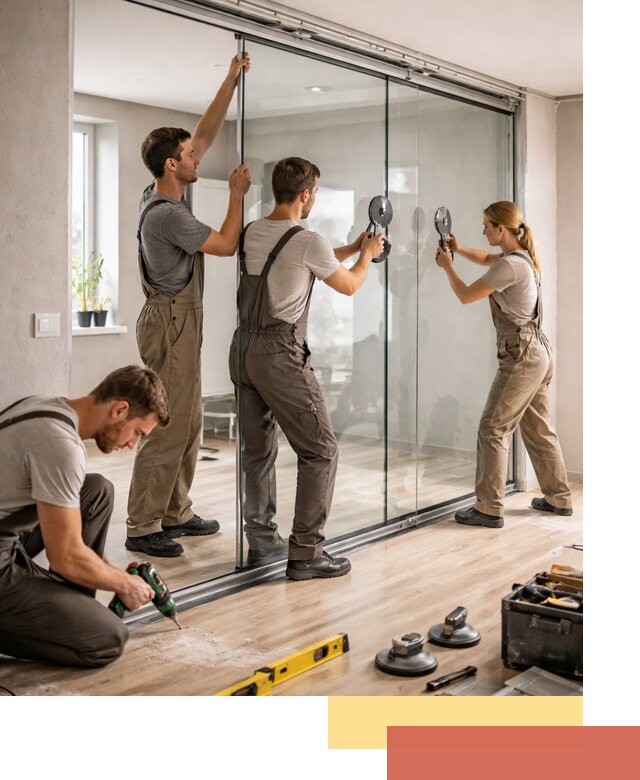 Изготовление стеклянных перегородок на заказ в Ивантеевке