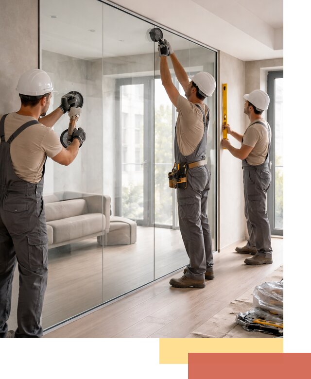 Перегородки из закаленного стекла в Ивантеевке для офисов и квартир