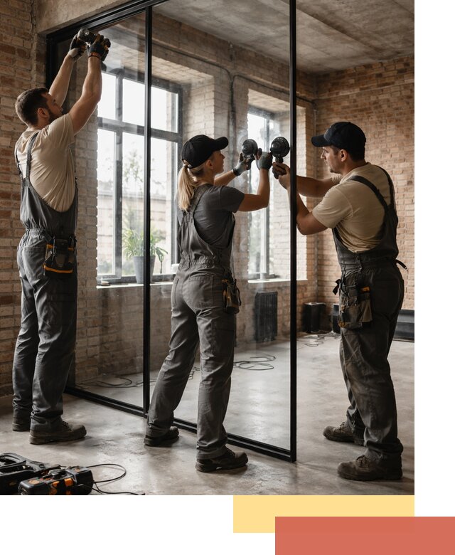 Стеклянные перегородки лофт — изготовление и монтаж в Ивантеевке