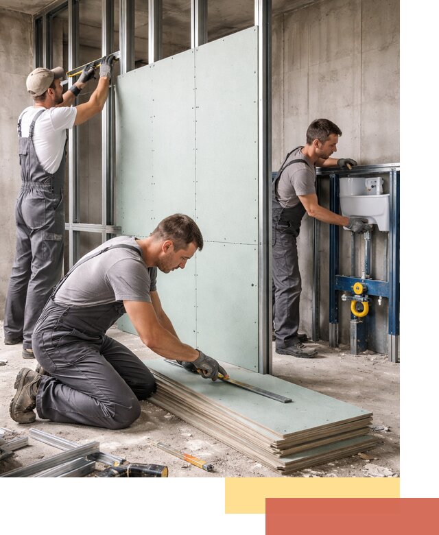 Монтаж и ремонт сантехнических перегородок в Ивантеевке