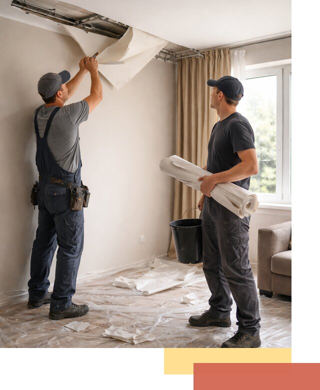 Демонтаж натяжного потолка в Ивантеевке быстро и аккуратно