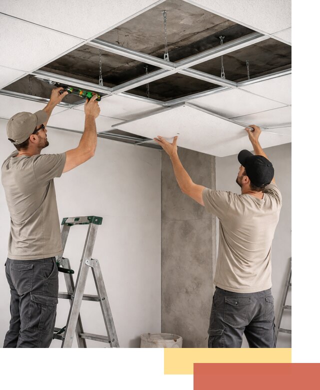 Монтаж потолка Армстронг под ключ в Ивантеевке