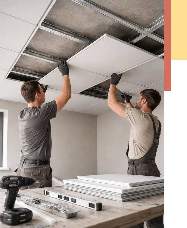 Монтаж кассетного потолка в Ивантеевке от 4629 руб/м2 — установка и сборка | ОТДЕЛОЧНИК-Внт